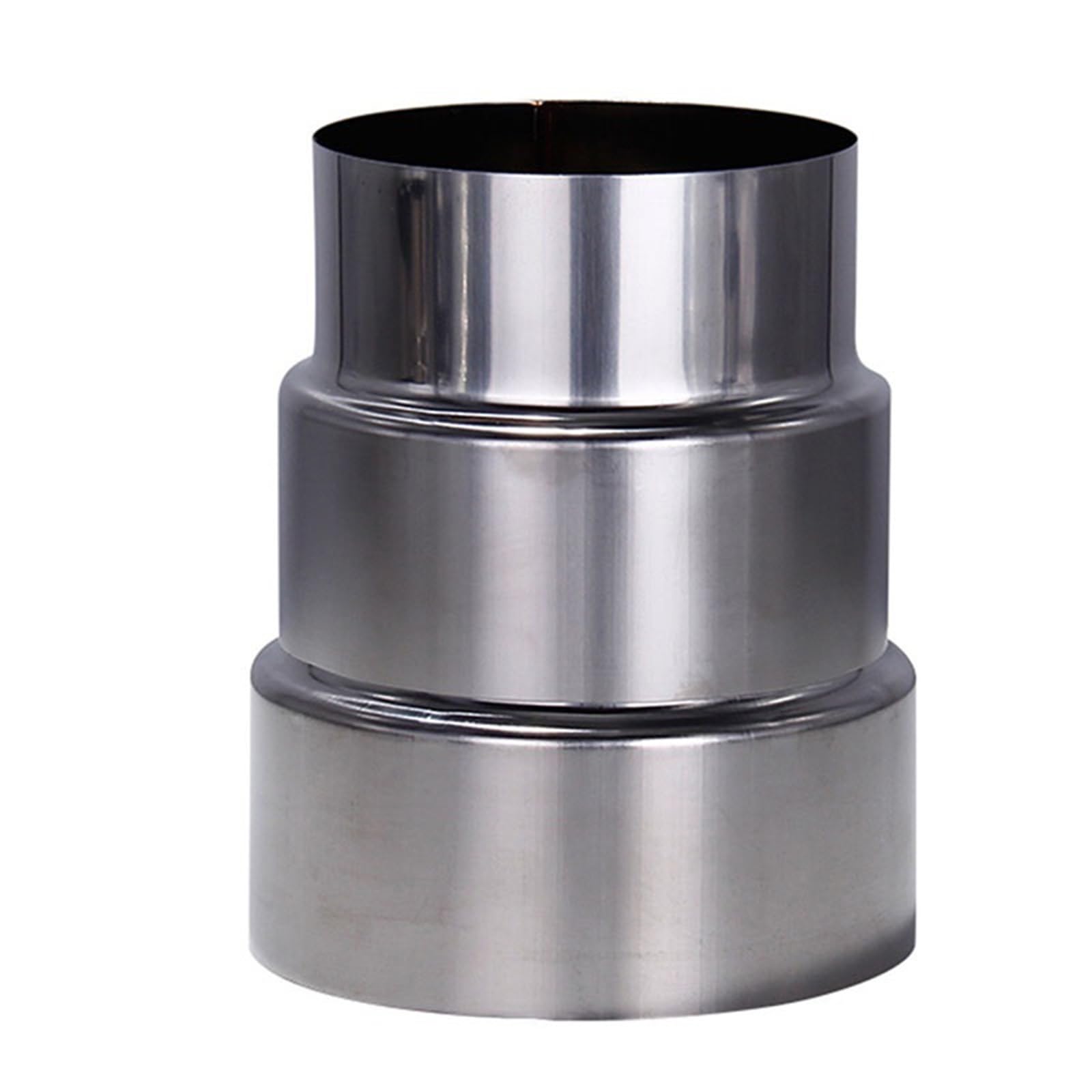 Stove Pipe Reducer Flue Connector, Stainless Steel Chimney Flue Liner Reducer Chimney Adaptor Pipe for Wood Burning Stove Fireplaces, 1pcs(11cm~9cm)
