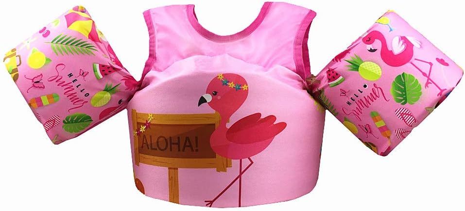 Swim Vest Arm Bands Learn Swimming Trainer Aid Paddle Pals Pool Float Life Jacket for Kids Boy Girl