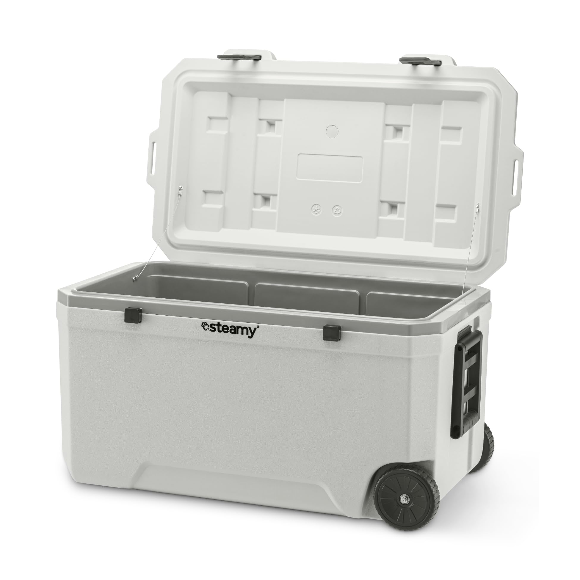 Steamy Marine 120 Cooler on Wheels White