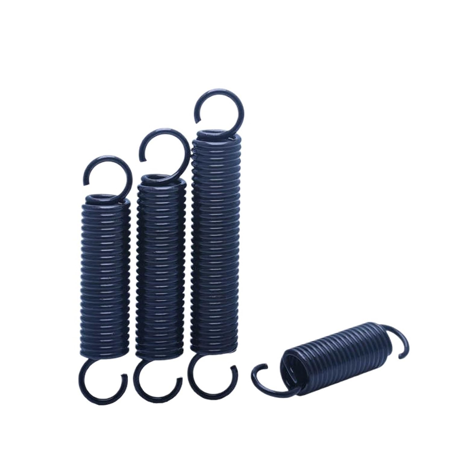 5pcs with Hook Spring Wire Diameter 0.8/0.9mm 65Mn Black Extension Springs Outer Diameter 8/9/10mm Length 25/30/35/40/45/50/60mm(40mm,8MM_0.8MM)