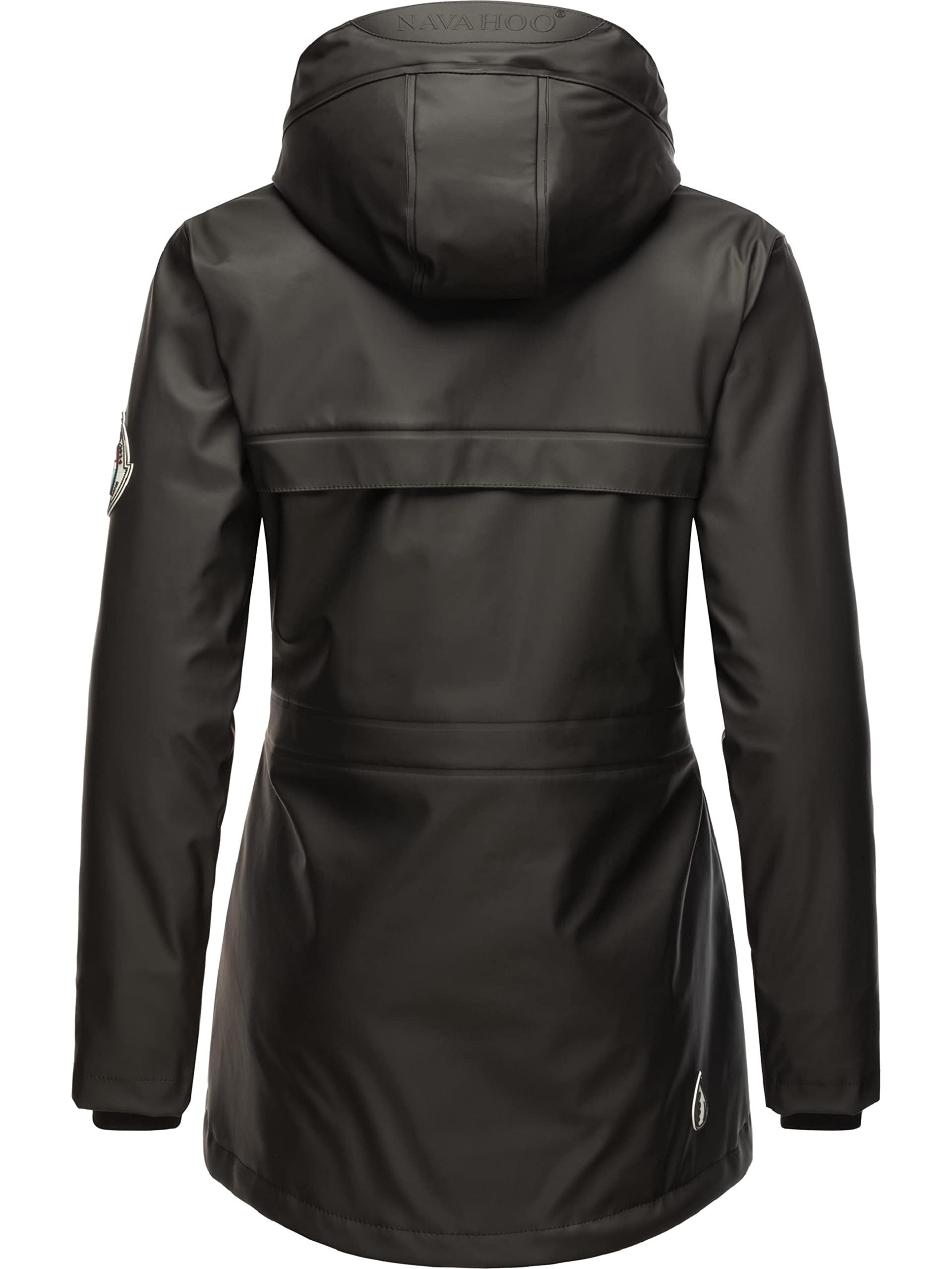 Navahoo Damen Übergangsjacke Regenmantel wasserdicht lang warm gefüttert mit Kapuze Oceans Heart XS-XXL