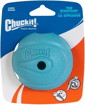 Chuckit! The Whistler Ball Dog Toy, Large 3 Inch, for Dogs 60-100 Pounds