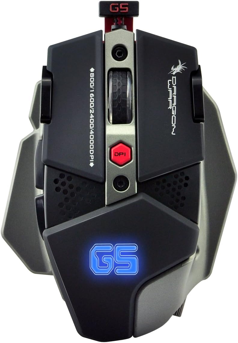Dragon War G5 Warlord Blue Sensor Gaming Mouse with Marco Function