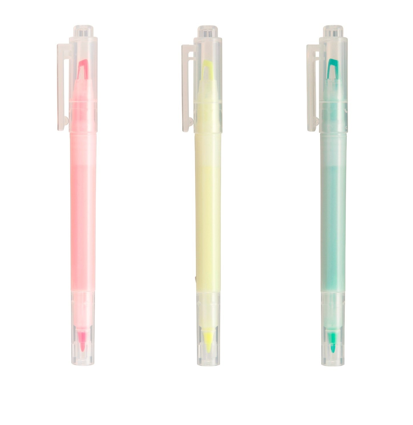 MUJITwin-Tip Highlighter Pen 3-colors Pack