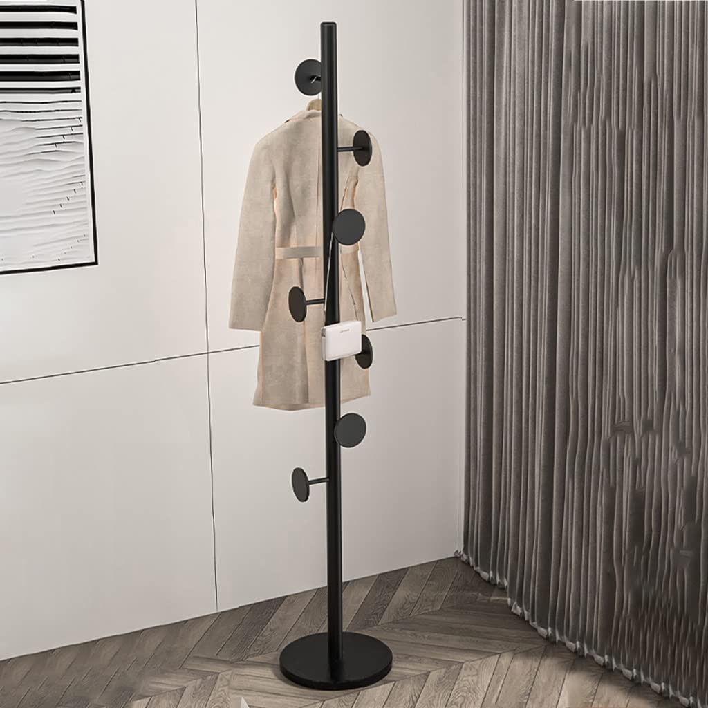 GIZNXBA Free-Standing Coat Rack, Hat Hanger Hall Tree, Metal Coat Hangers for Scarves, Backpacks, Umbrellas, Coat Stand, Stylish Coat Tree with Marble