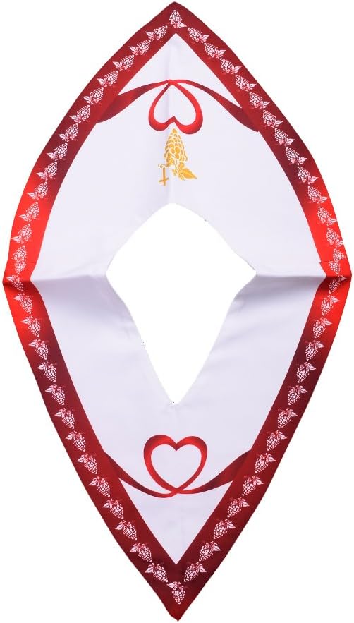 BLESSUME Unisex Church V Shape Choir Stole Collar with Cross