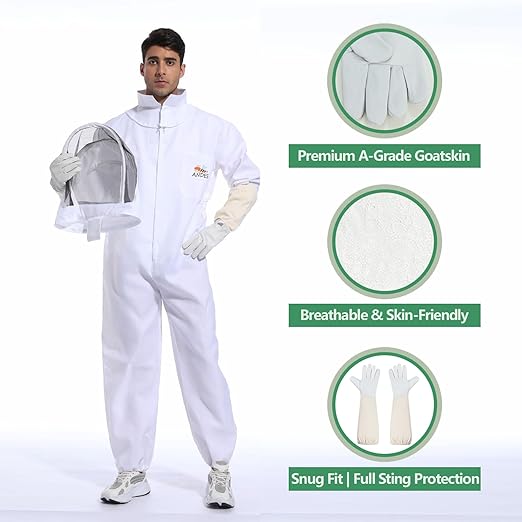 Traje de Apicultura para Hombre Mujer a Prueba de Picaduras con Guantes miniatura 4