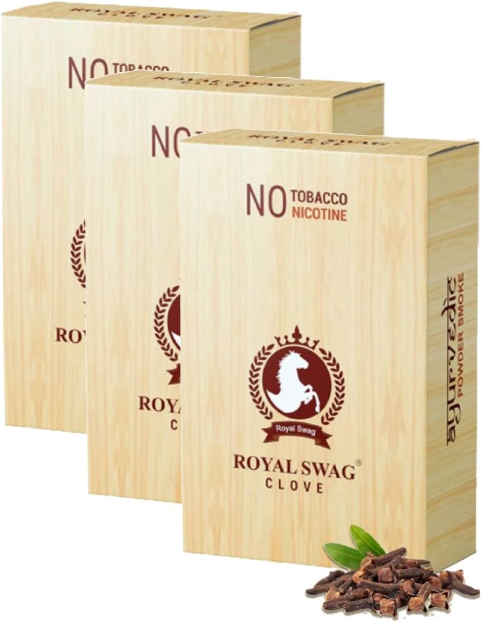 ROYAL SWAG Ayurvedic & Herbal Cigarette, Clove Smoke Nicotine Free & Tobacco Free Cigarettes with Shot - (30 Sticks, Shot -1)