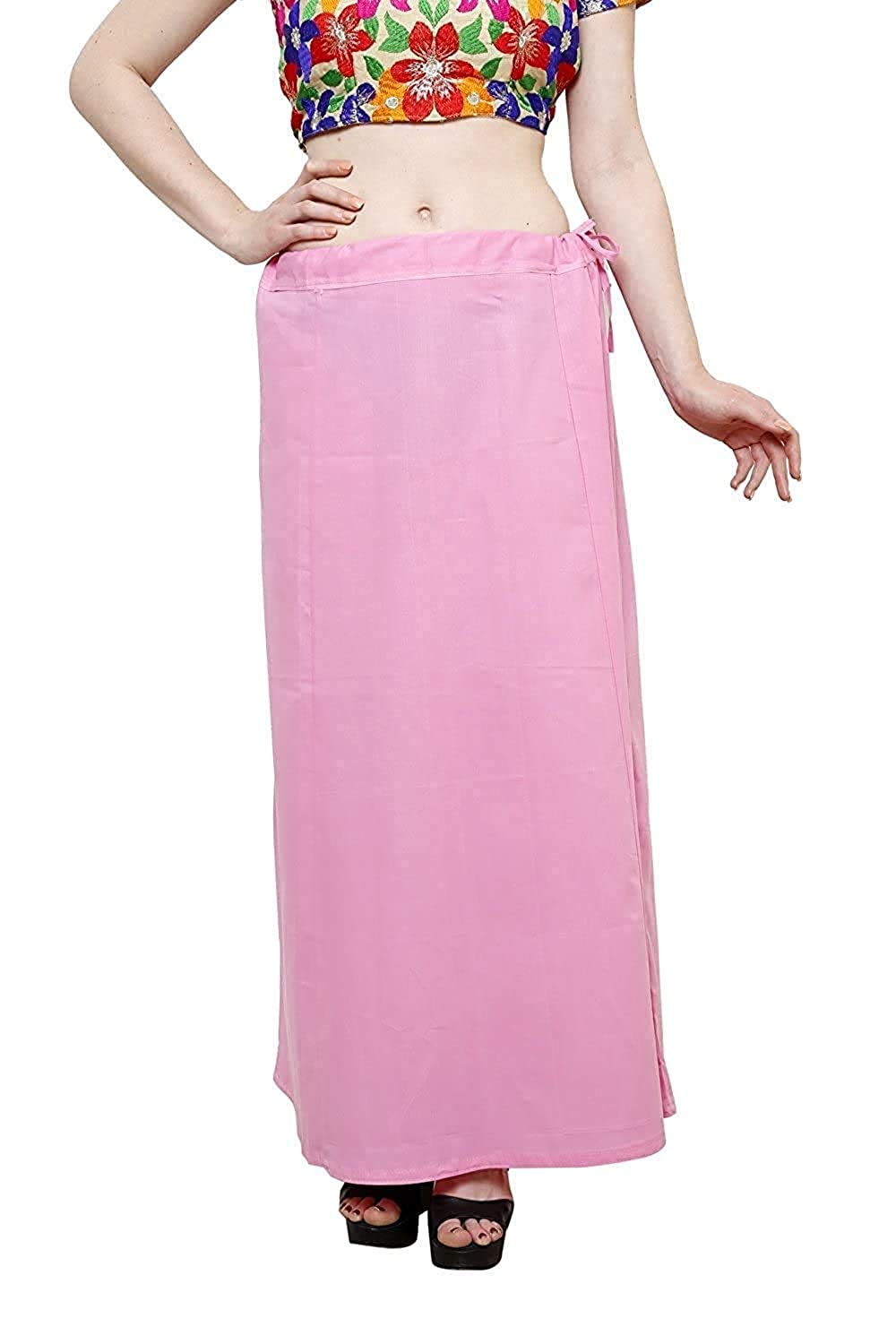 khushi BY-Girl Women's Royal Cotton Readymade Petticoat for Saree (SIZE-LARGE)COLOR-BABY PINK-picture-28