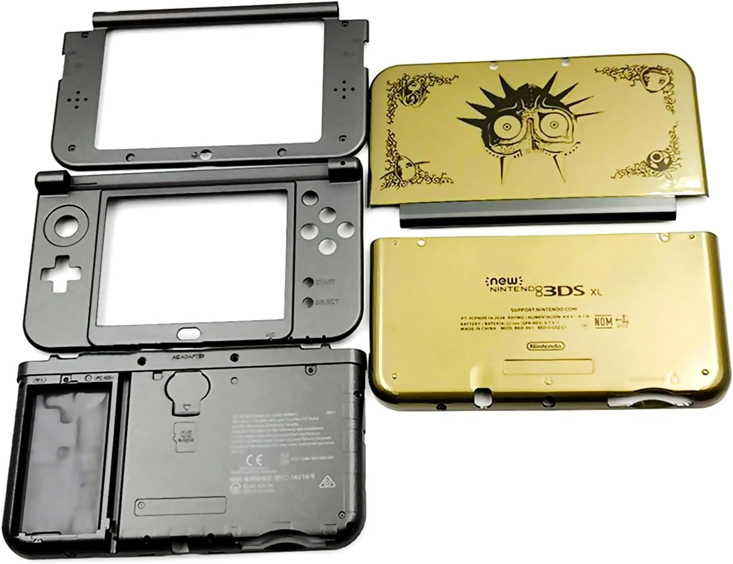 Juego de carcasas adicionales para New3DSXL ZLD Gold Replacement para