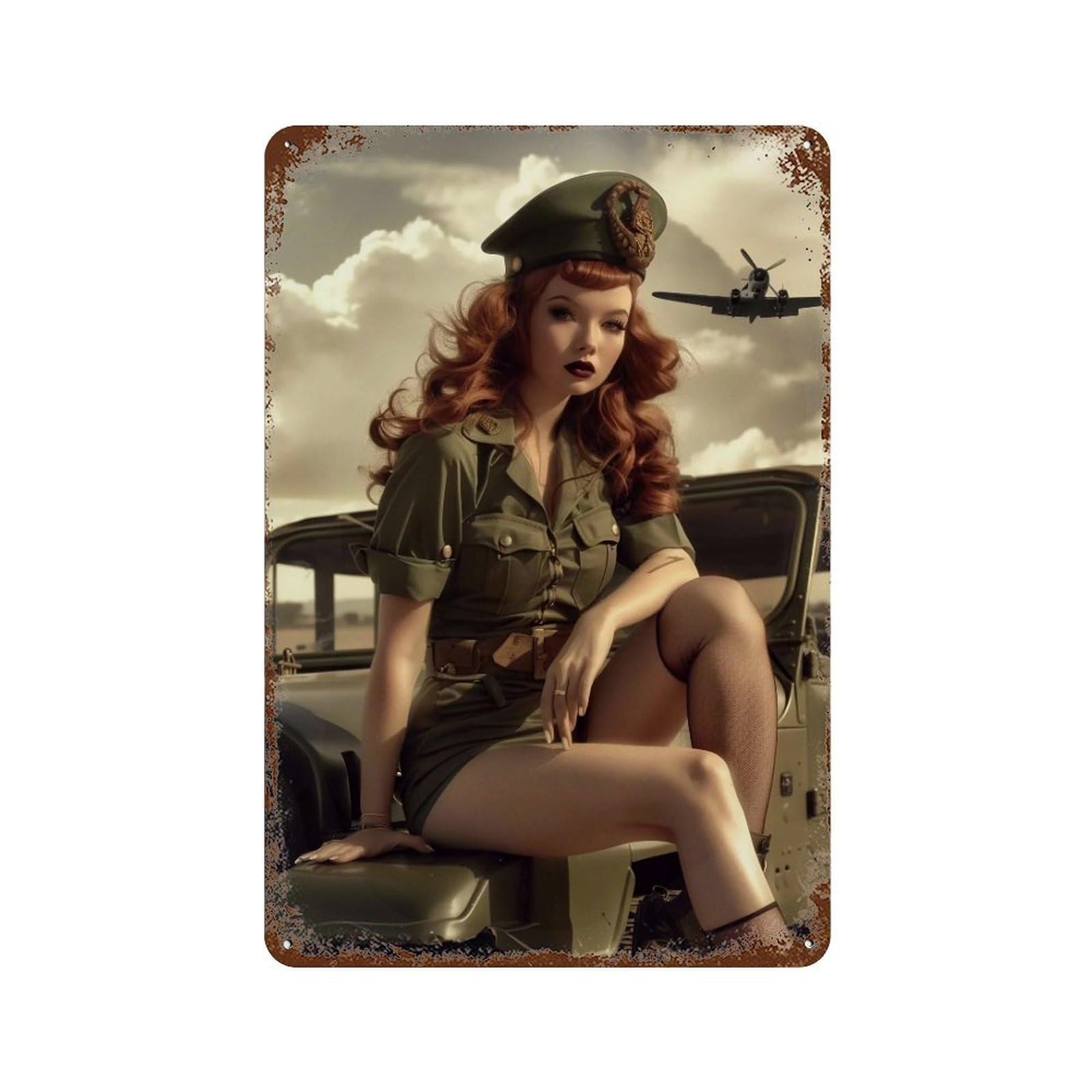 Yhgertku Style 1940S Pin Up Aesthetic 01 Wall Art Retro Iron Vintage Metal Tin Sign Poster Modern Decor For Living Rooms Gift 30X20cm