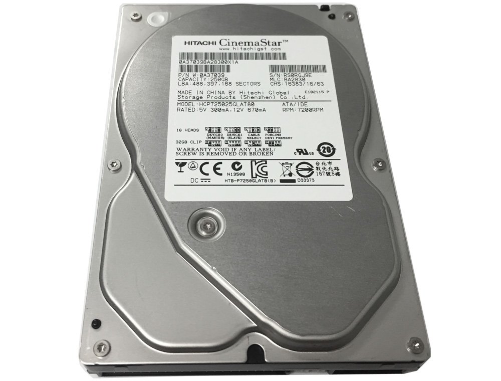 Hitachi hcp725025glat80?250?GB 8?MBキャッシュ7200rpm Pata (IDE) ATA / 133?3.5インチデスクトップハードドライブ???W / Hitachi hcp725025glat80 250 GB caché de 8 MB 7200RPM Pata (IDE