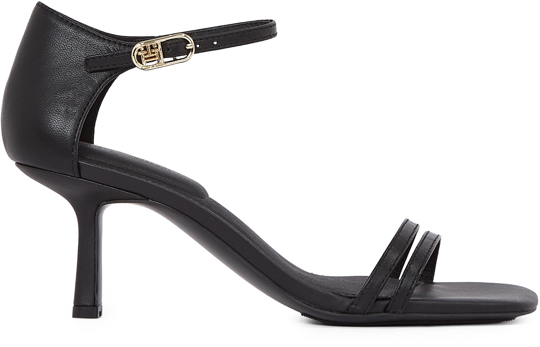 Tommy Hilfiger Sandalias con tacón Mujer Kitten Heel Leather Sandalias