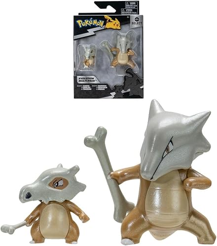 BANDAI - Pokémon Evolution Pack Bone & Bone Figura de hueso de 2.0 in + figura de hueso de 3.9 in JW2774