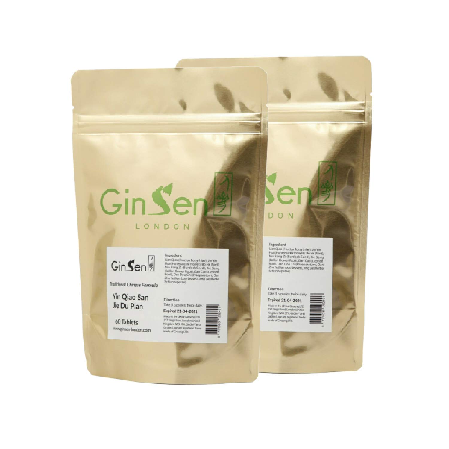 Buy GinSen Yin Qiao San Jie Du Pain Helps with Antiviral Flu, Cold