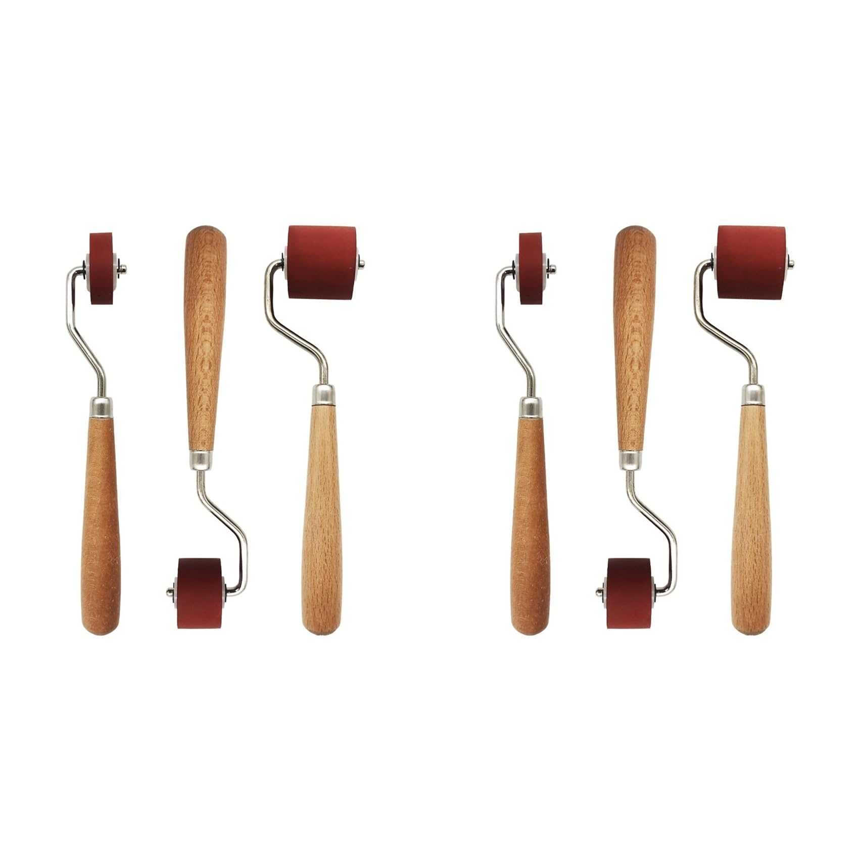 Jnchdghwa As Shown 6 Pcs Craft Stamping Brayers Brayer Rollers,Rubber Brayer Roller Brayer Ink Roller For Stamping, Printing, Printmaking