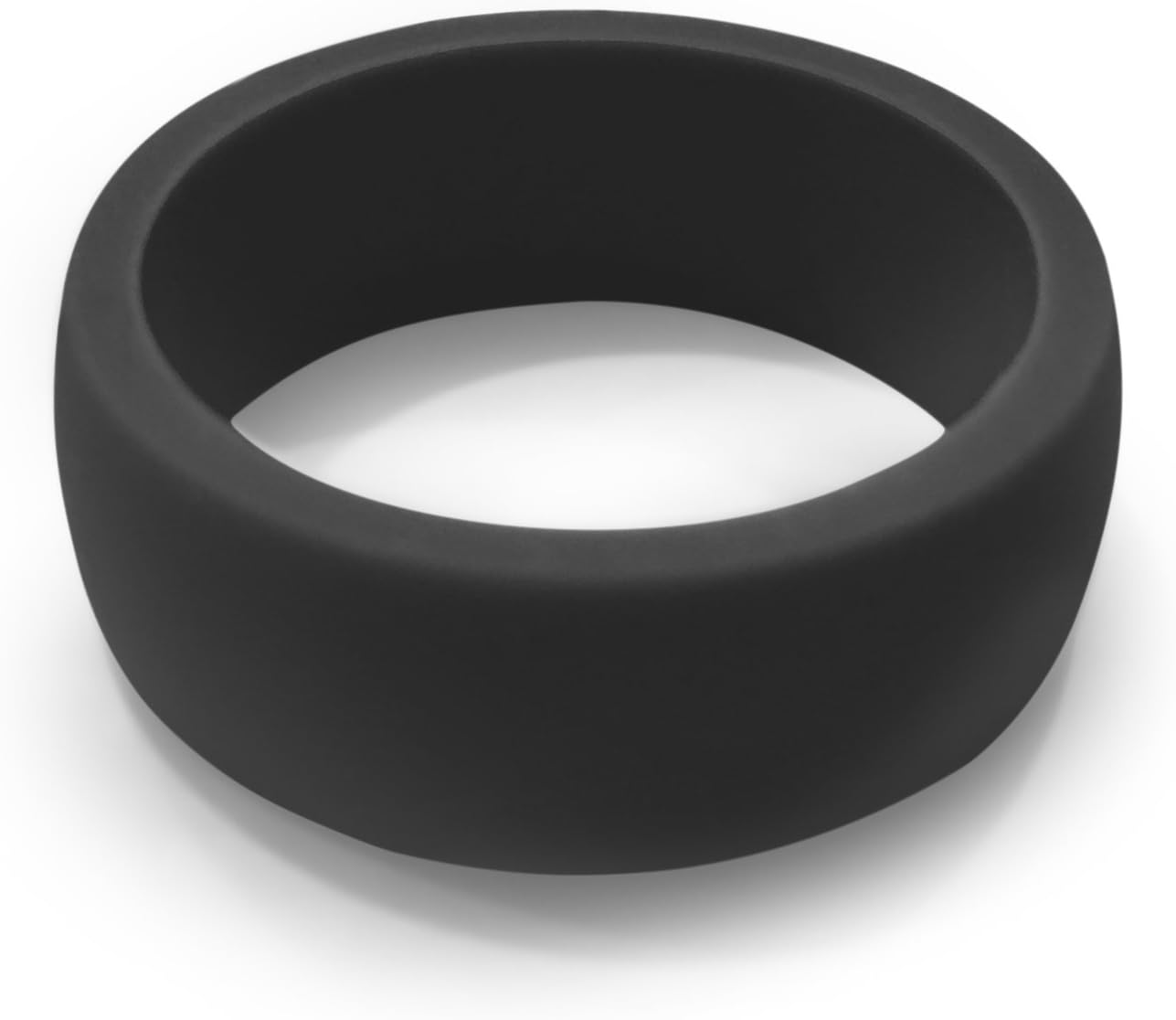 Pine Silicone Wedding Ring for Men in Black, Charcoal, Gray, Red, and Blue - Comfortable Rubber Ring for Weight Lifting, Hiking, Travel, Exercise, Camping, Water Sports - Safe Ring for Professionals