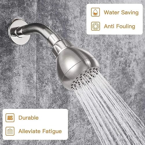 Image of High Pressure Fixed Shower Head 3 Inch Saving Water Chrome Anti-leak Shower Head For Powerful Water Rain Easy Installation for Relaxing and Comfortable Shower Experience