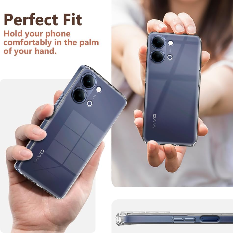 Image of Sars Soft Silicon Protective Flixible TPU Back Case Cover for vivo Y11 5G - Transparent