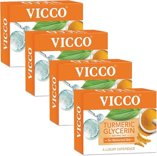 Vicco Turmeric Glycerin Bathing Bar | Nourishing Bathing Soap I Glycerin For Deep Moisturising | Soap For Dry Skin | 100gm...