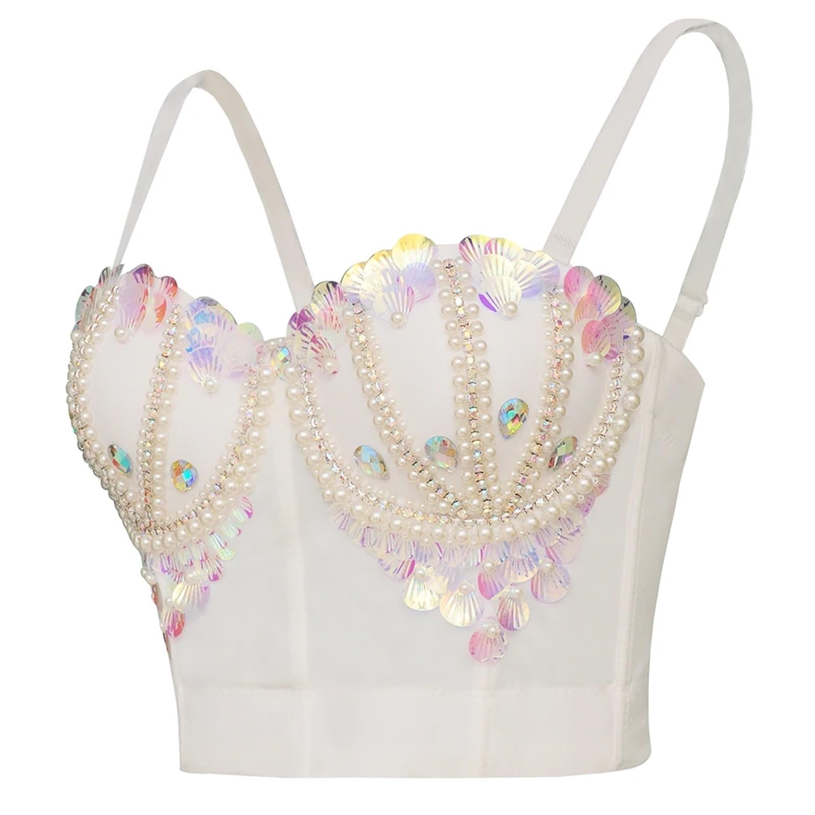 Bustino da donna con paillettes e strass