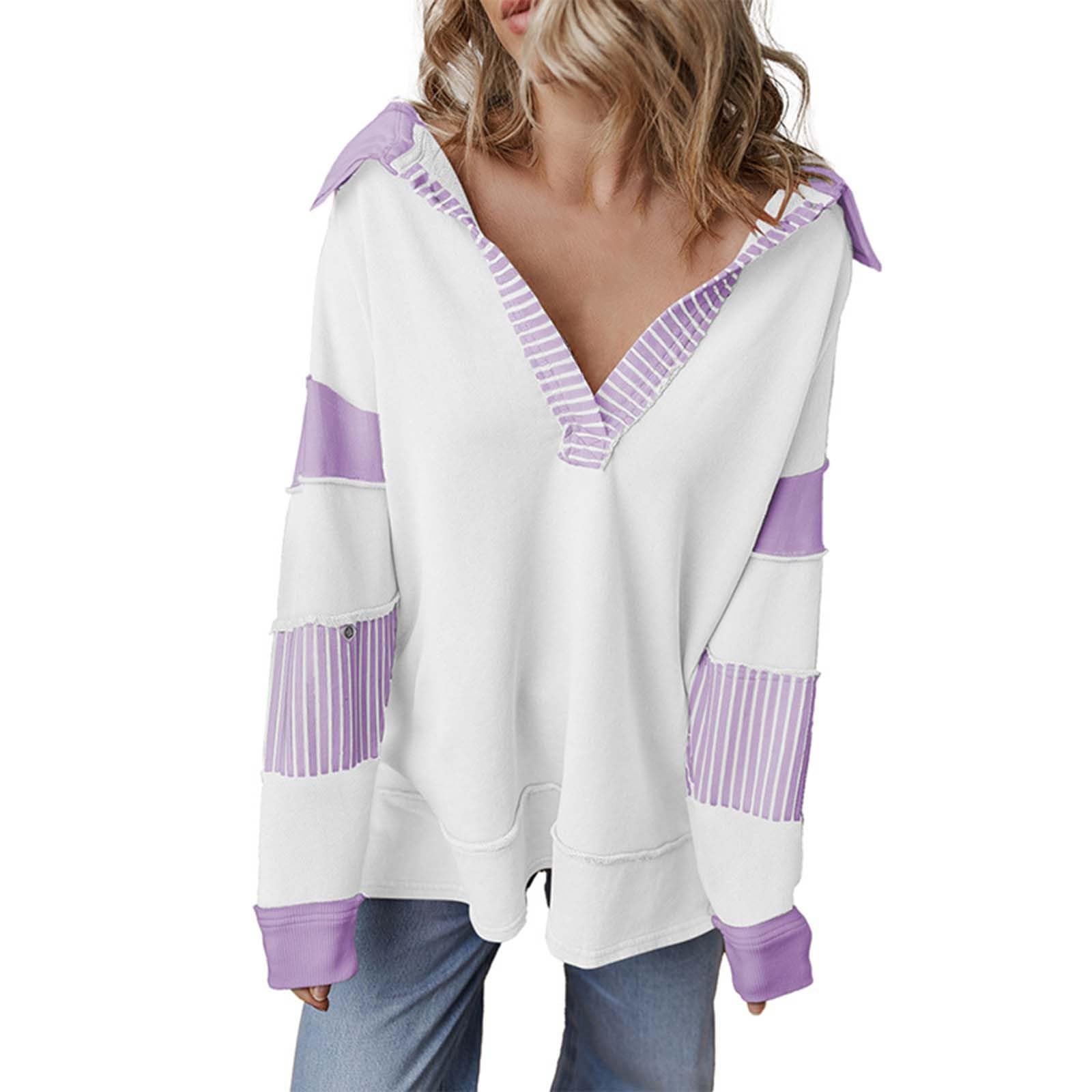 Sudaderas Mujer Tallas Grandes Sudadera con Capucha De Manga Larga Informal Holgada Contraste Y Cuello En V para Deportivas Ropa Sin Invierno Running Oversize Halloween Navidad Chica