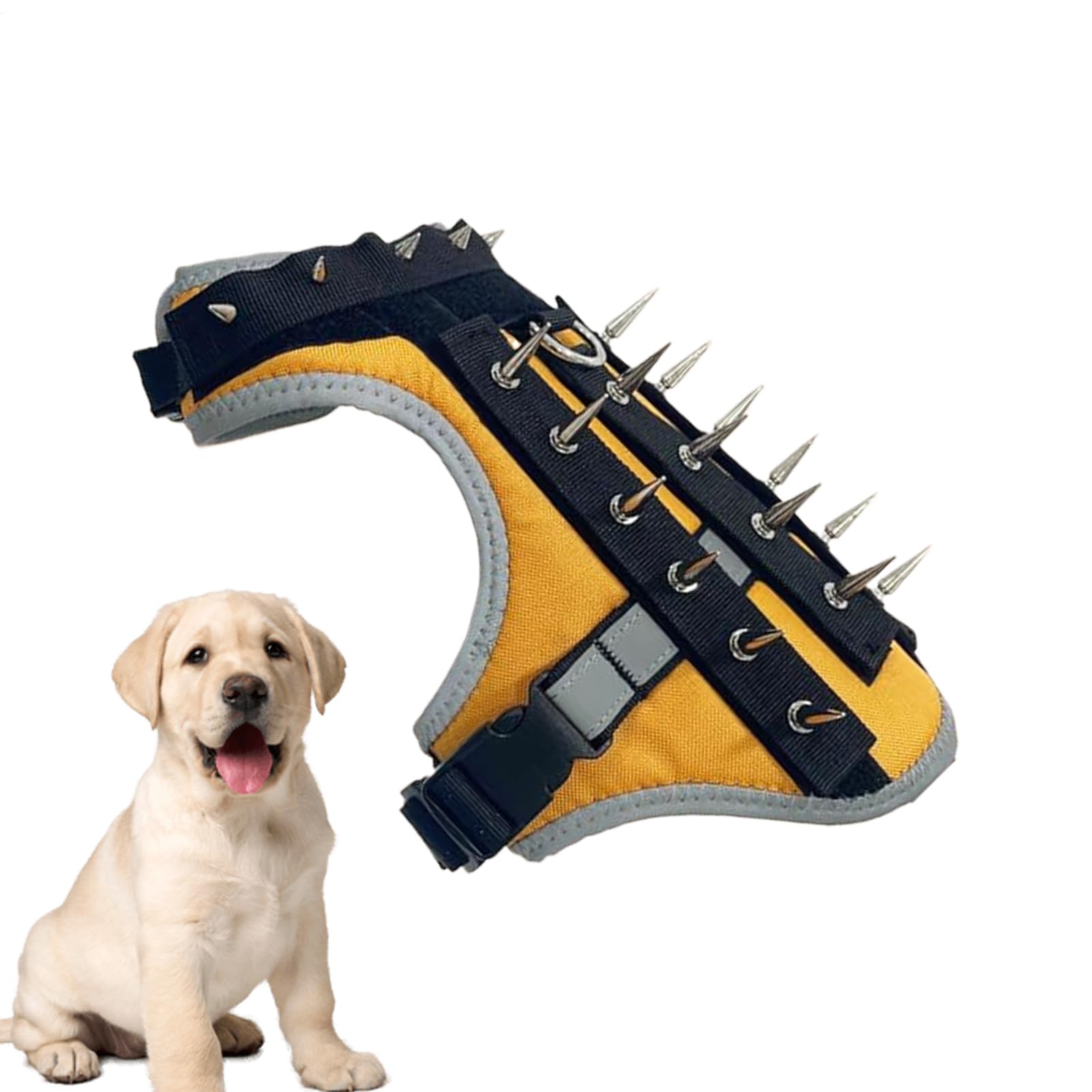 Chaleco Con Púas Para Perros Pequeños Protección | Arnés Reflectante Antiataque | Protección Ajustable Para Exteriores Chaleco Antidepredadores,Para Paseos Nocturnos Y Prevención De Ataques A Mascotas
