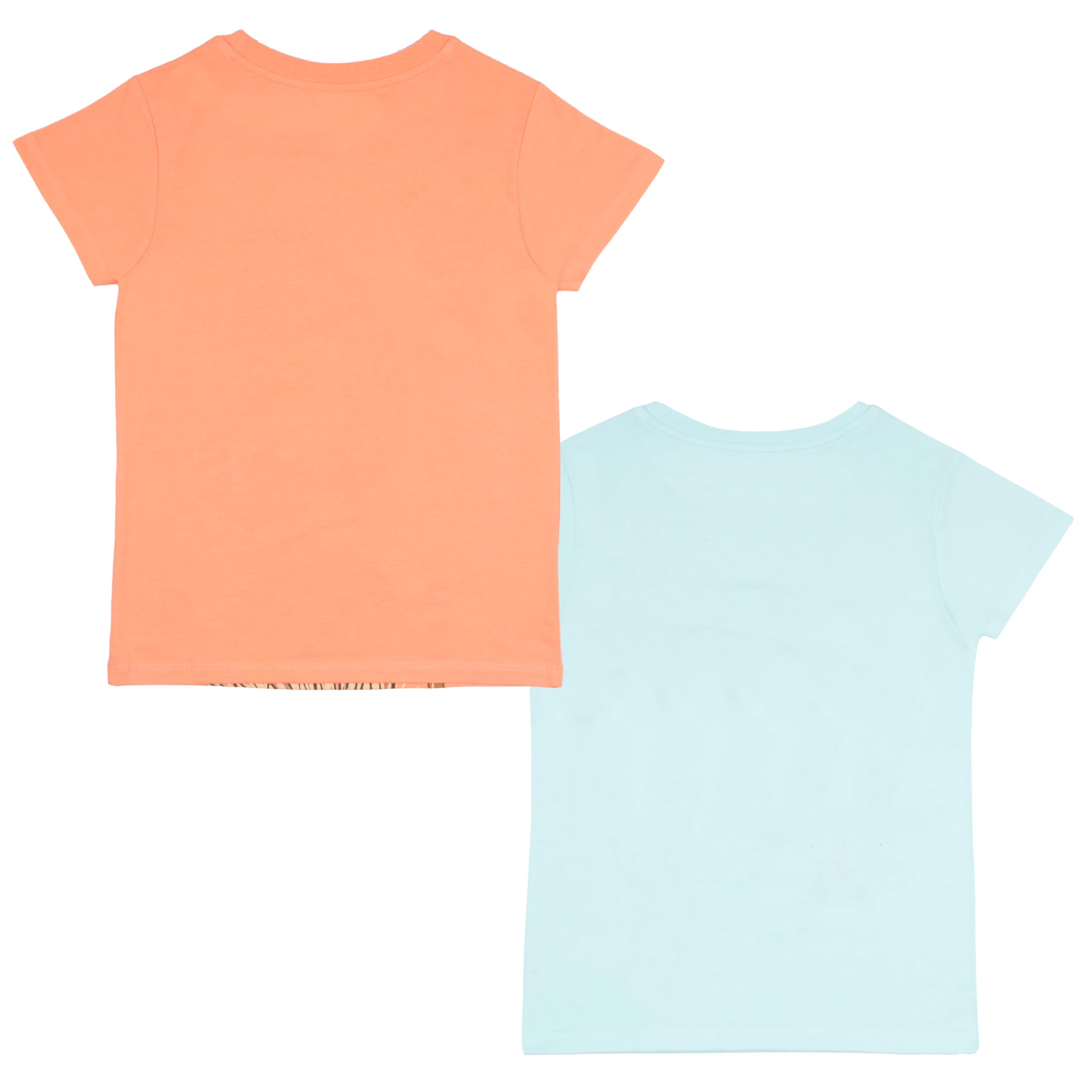 Disney Moana and Friends - Paquete de 2 camisetas con estampado gráfico para niña, paquete de camisetas de manga corta para niños