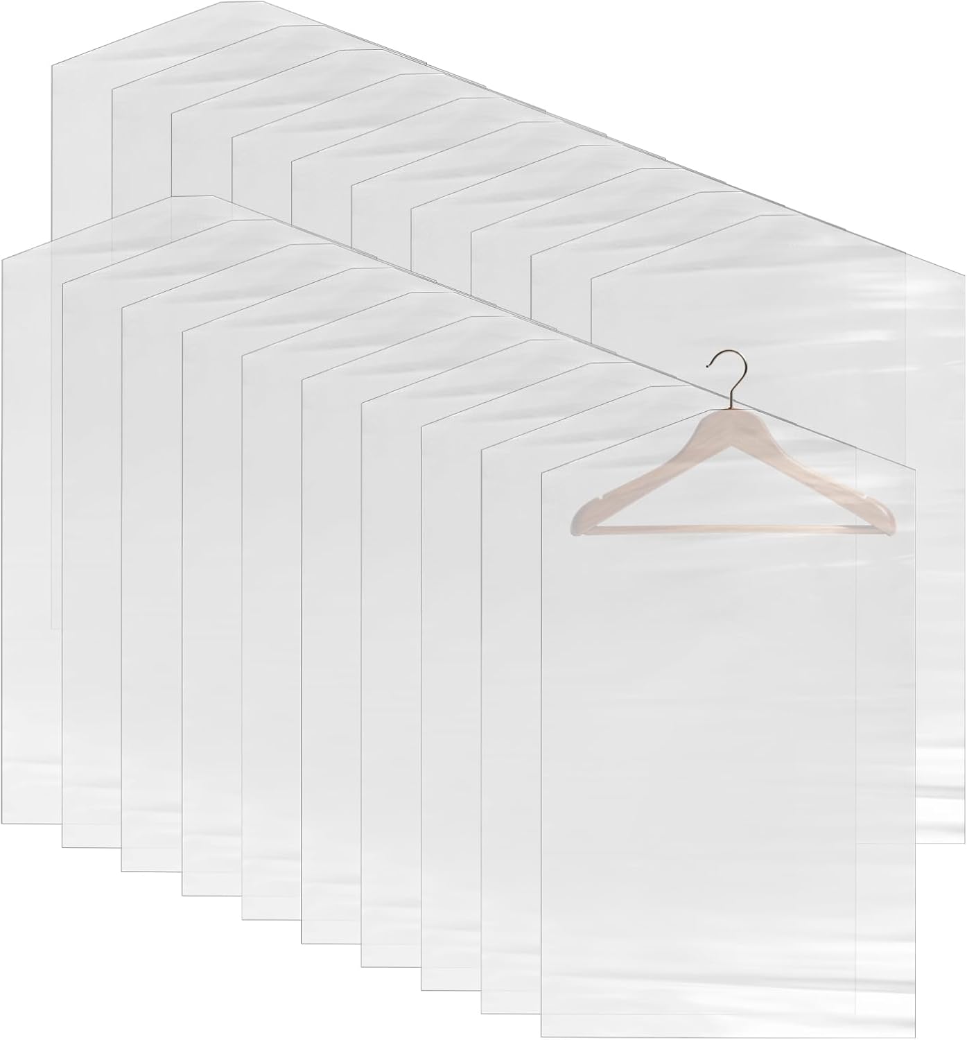 20 Pack 60x90cm Clear Garment Bags For Home Storage/Travel