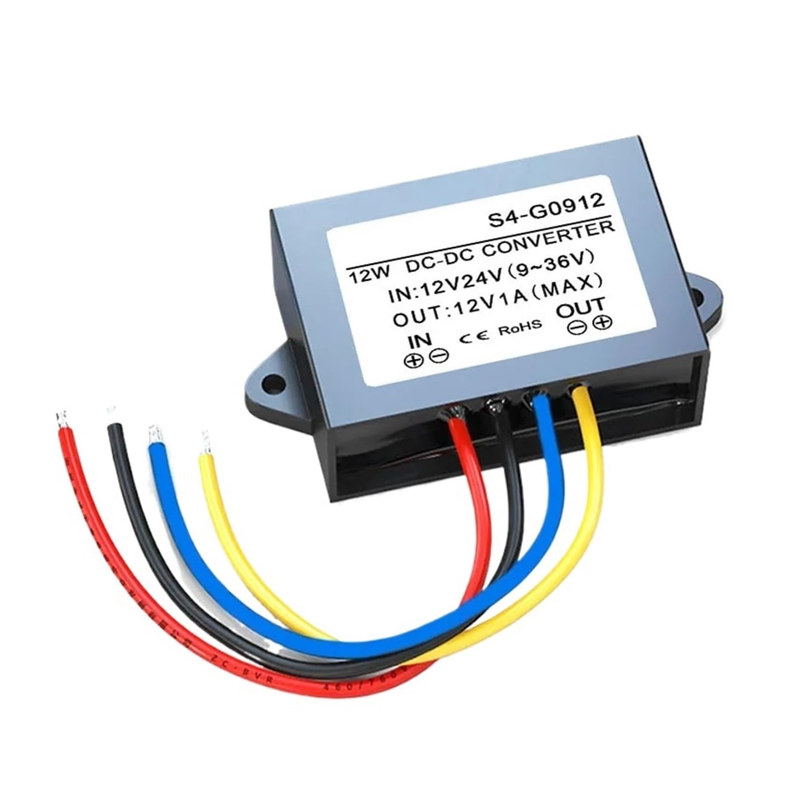 PWANUIGTE 9-36V to 12V 1A 2A 3A 4A Regulated Power Supply Module 12V24V to Monitoring Equipment Converter