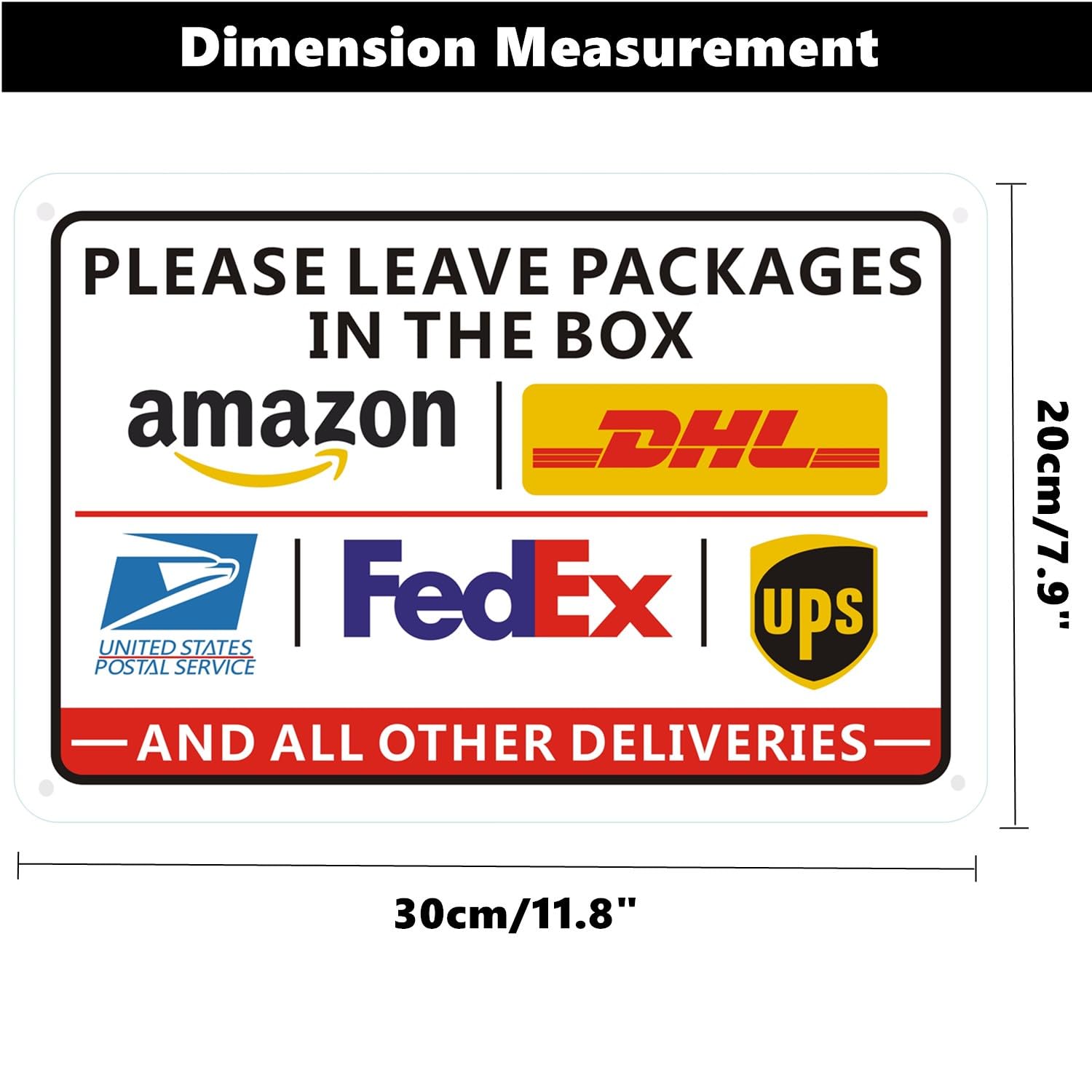 Amazon.com: HEIOKEY Please Leave Packages In the Box Sign 12