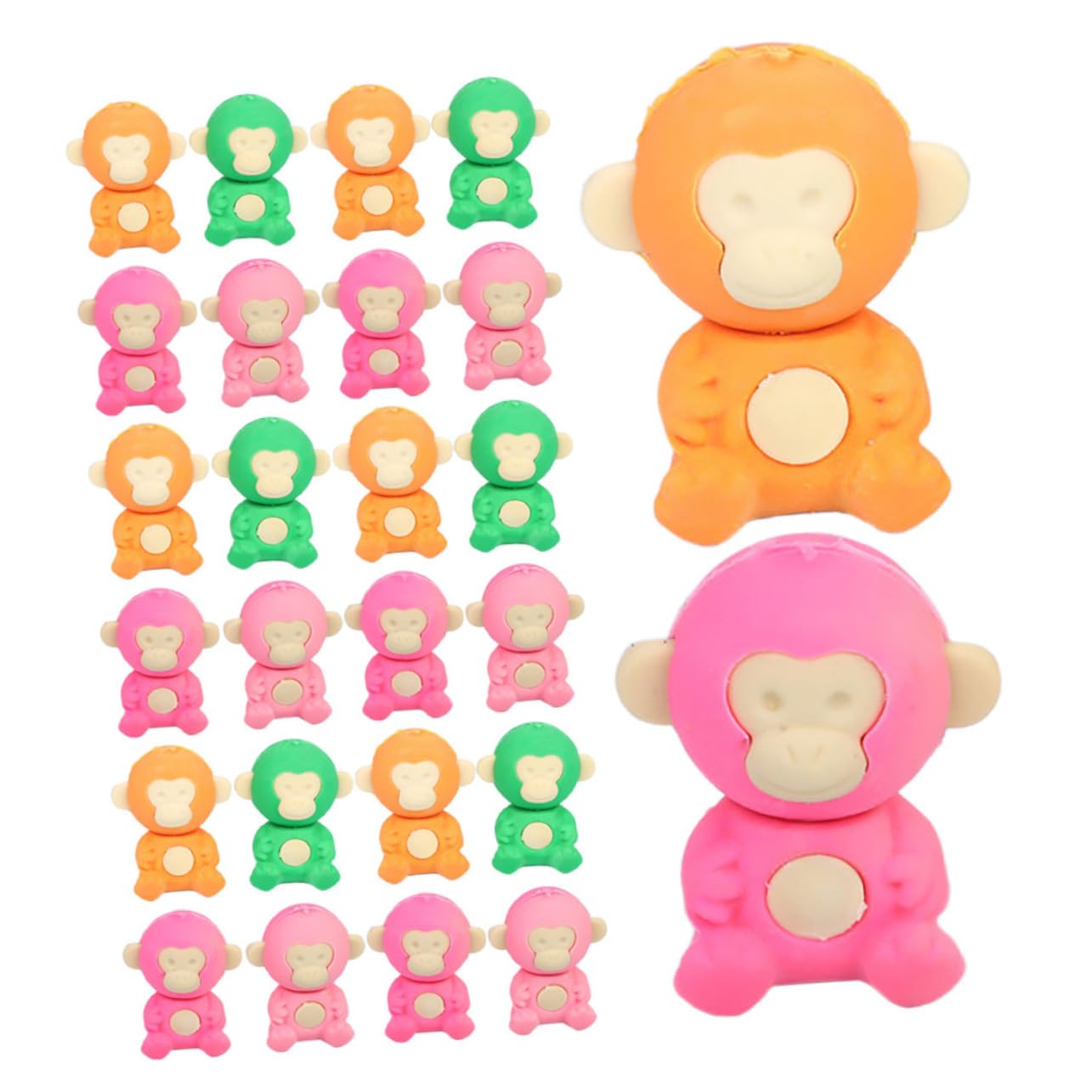 36 Pezzi Gomme da Cancellare a Forma di Scimmia in Tpr, Leggere e Portatili, Premi per Classe e Forniture per Festa Stile Casuale