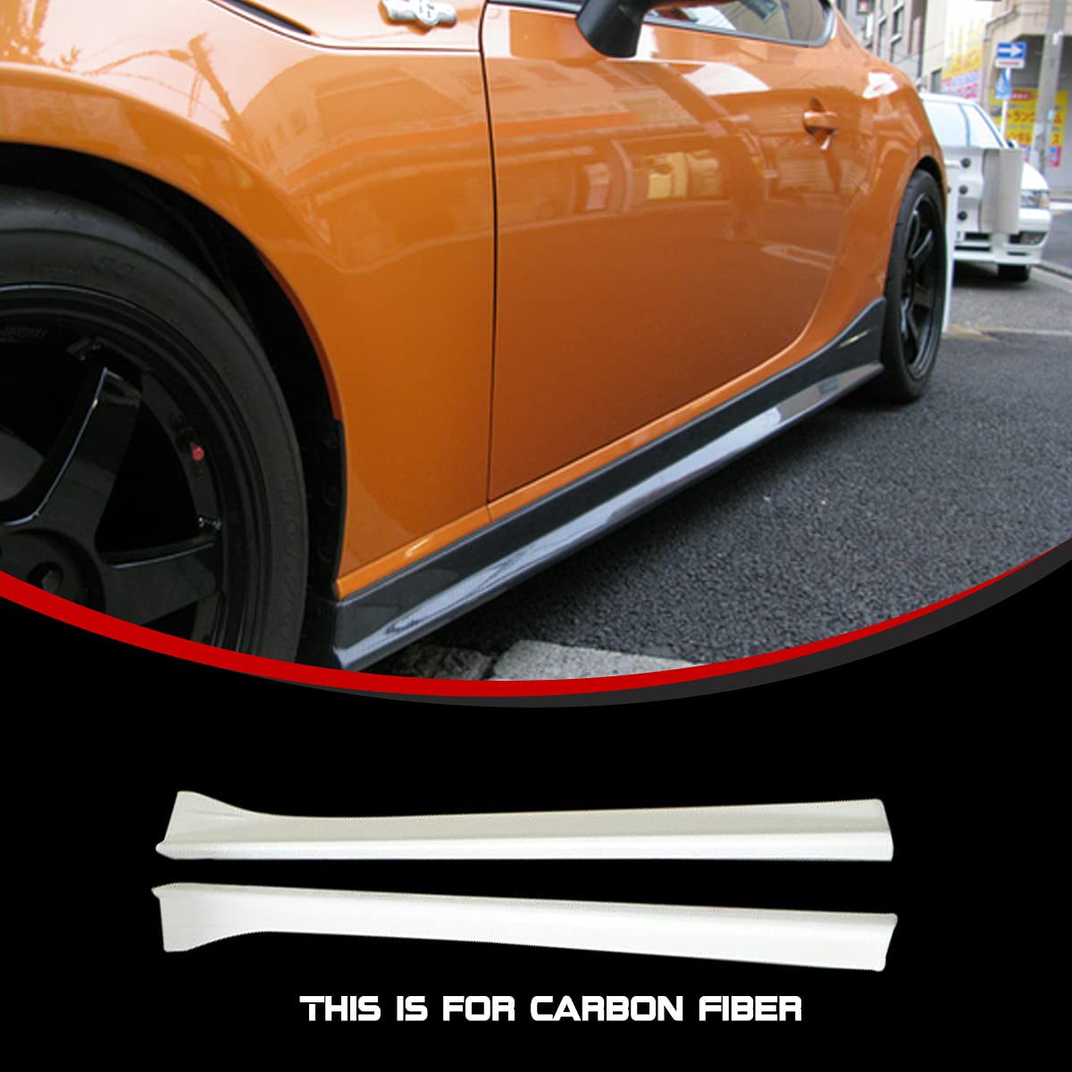 For TOYOTA BRZ ZL-Style Side Skirt Carbon Fiber Modified Tuned Tuning Car Body Parts Kits