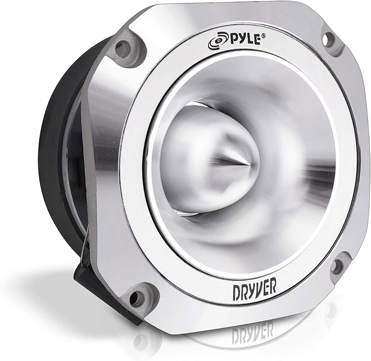 Altavoz tweeter de audio para automóvil de 1.5” - Marco de aluminio fundido a presión, pico de 500 vatios, respuesta de frecuencia de 2 kHz - 25 kHz, 4 ohmios, estructura magnética resistente de 30 oz - Pyle PDBT31 SILVER