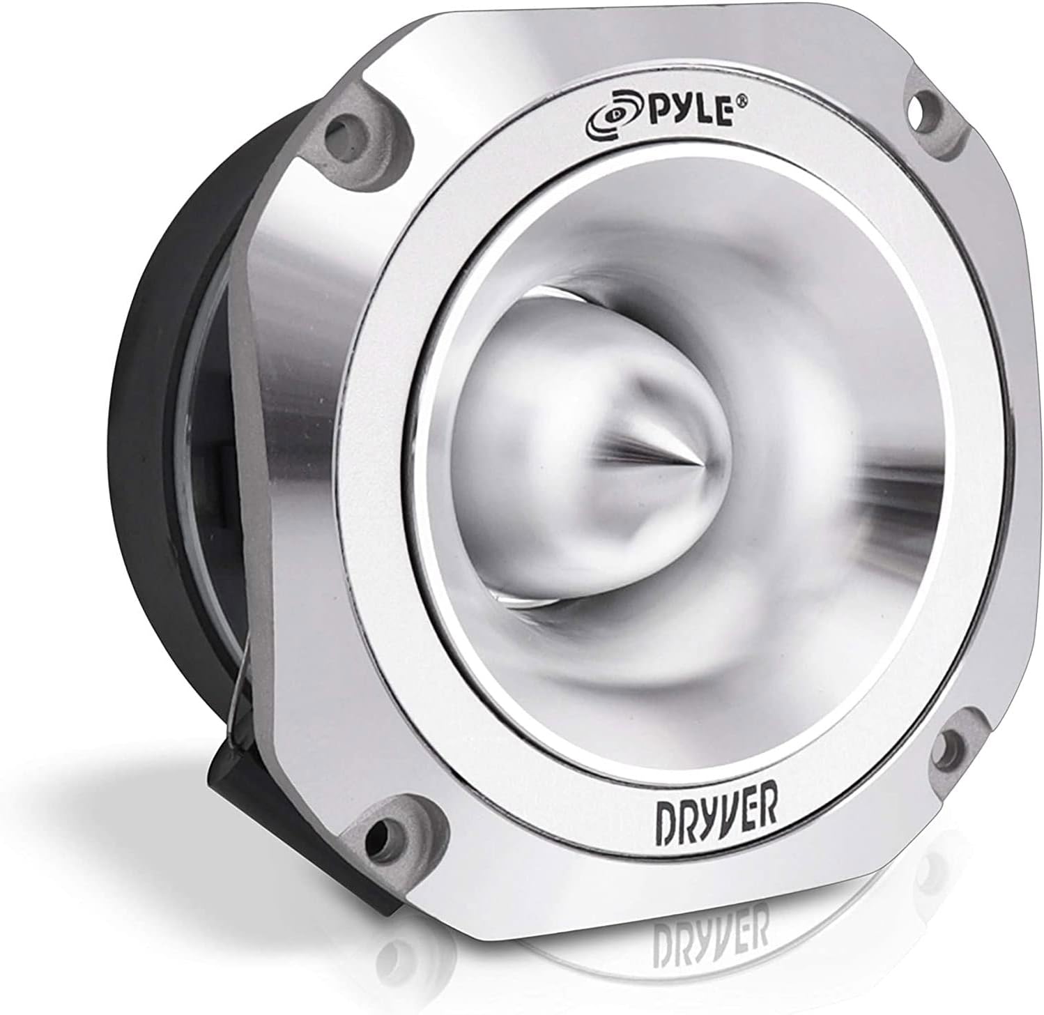 1.5” Audio Car Tweeter Speaker - Aluminum Die-Cast Frame, 500 Watt Peak, 2 kHz - 25 kHz Frequency Response, 4 Ohm, Heavy Duty 30 oz. Magnet Structure - Pyle PDBT31 SILVER