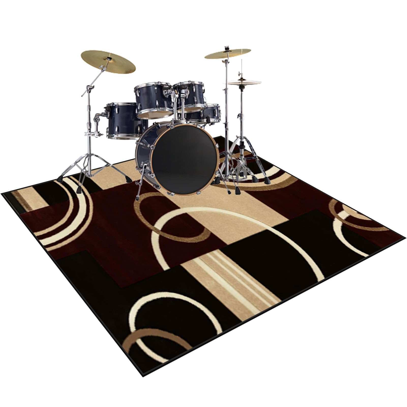 Tapis de Tambour Insonorisé, Tapis Batterie Insonorisant, Tapis Insonorisé Moquette, Couverture de Tambour Antidérapante Tapis de Sol, Tapis Batterie Acoustique pour Basses Caisse Claire 150 x 120 cm