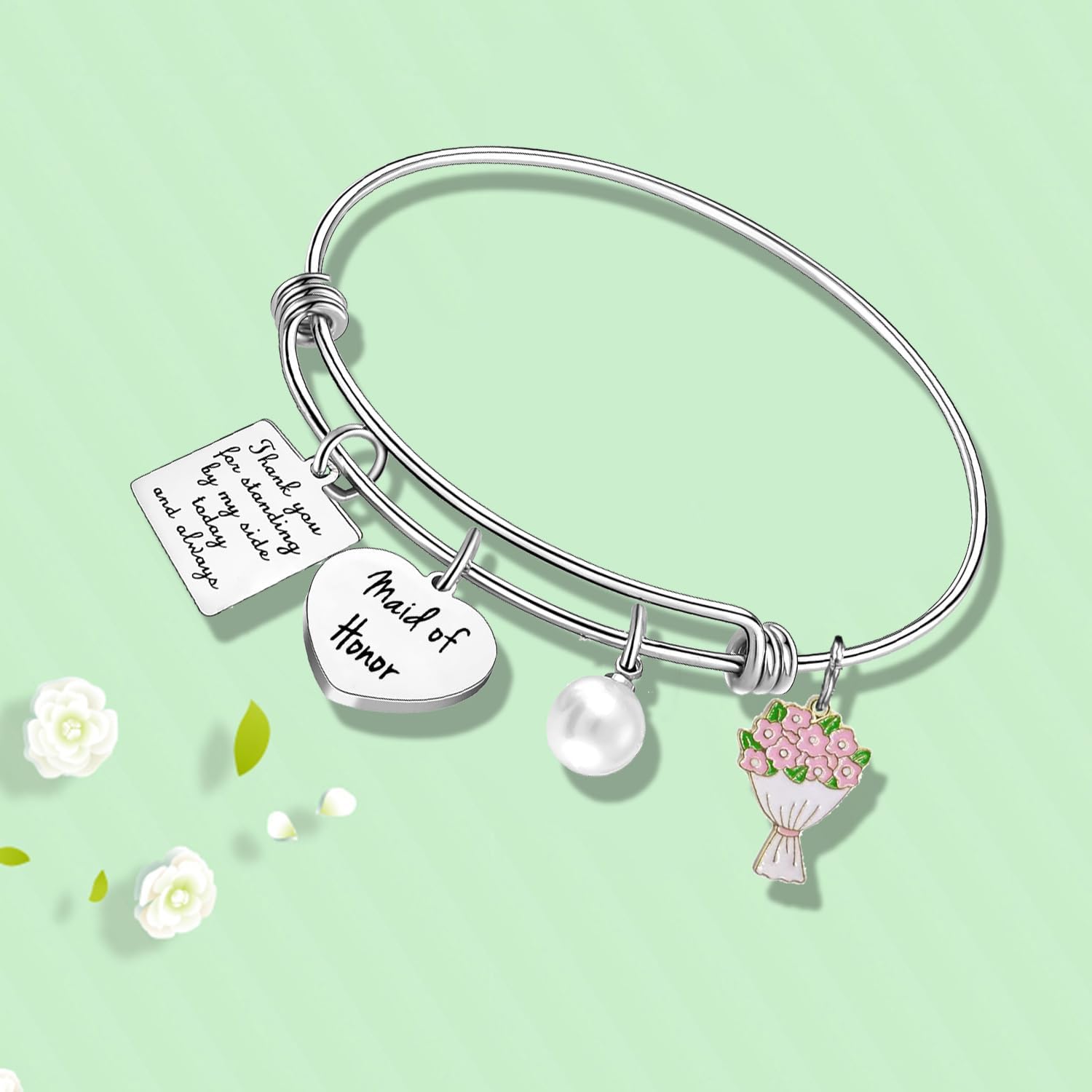 Aeiwjoi Bridesmaid Gifts Thank You Gifts for Bridesmaid Maid of Honor Bracelet Wedding Gift for Best Friends Sister - Image 3