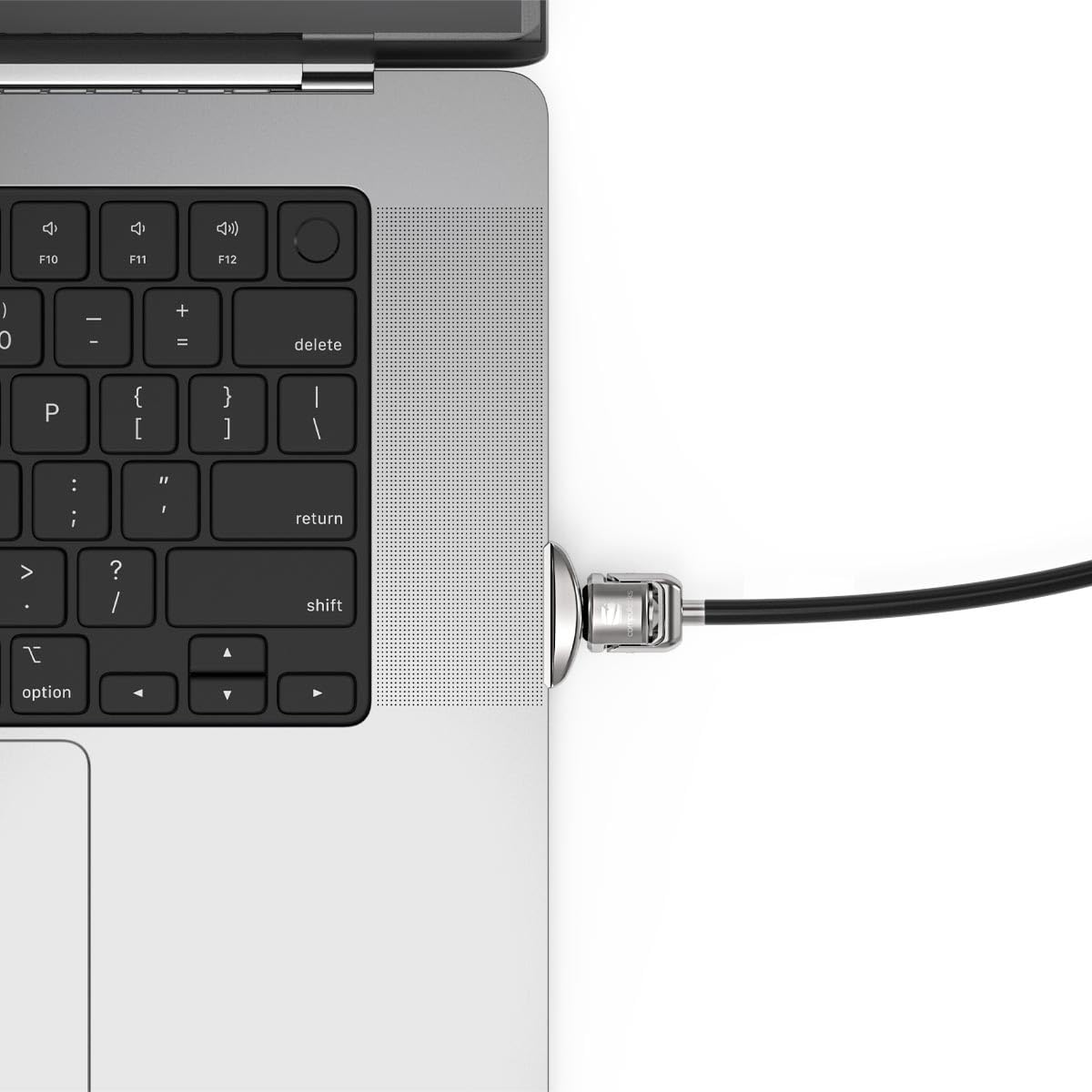 Compulocks Adaptateur de bord pour MacBook Pro 16" (M1/M2/M3/M4/M5) avec câble de verrouillage à clé | Verrou de sécurité sécurisé en aluminium pour MacBook Compulocks