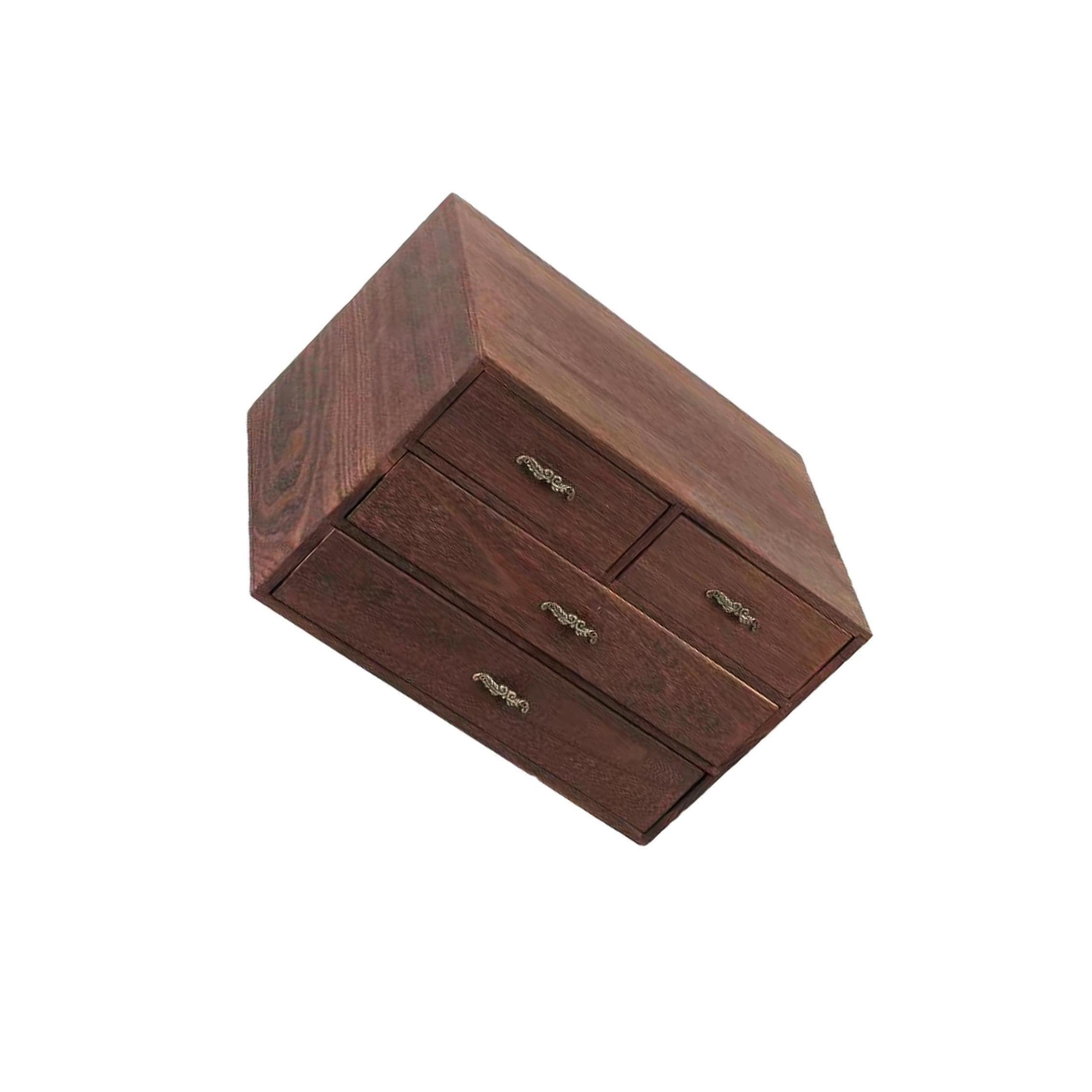AMSLSIU Keepsake Necklace Rings Display With Lid Durable Wood Treasure Box For Gifting Or Storage Drawer Organizer Gadgets Wood Storage Box Drawer Chest