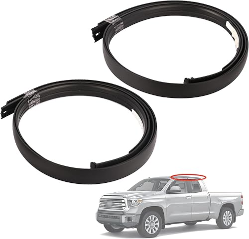 Par de burletes de moldeo por goteo de techo compatible con Toyota Tundra Double Cab 2007-2020, izquierdo ‎755520C050 / derecho ‎755510C050 (no apto