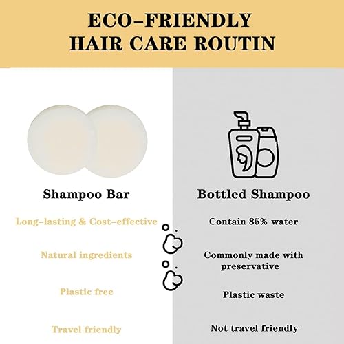 Miniatura 6 de Barra de champú de agua de arroz, fortalecimiento y reparación del cabello, fórmula vegana con ingredientes naturales, sin sulfatos, sin parabenos,