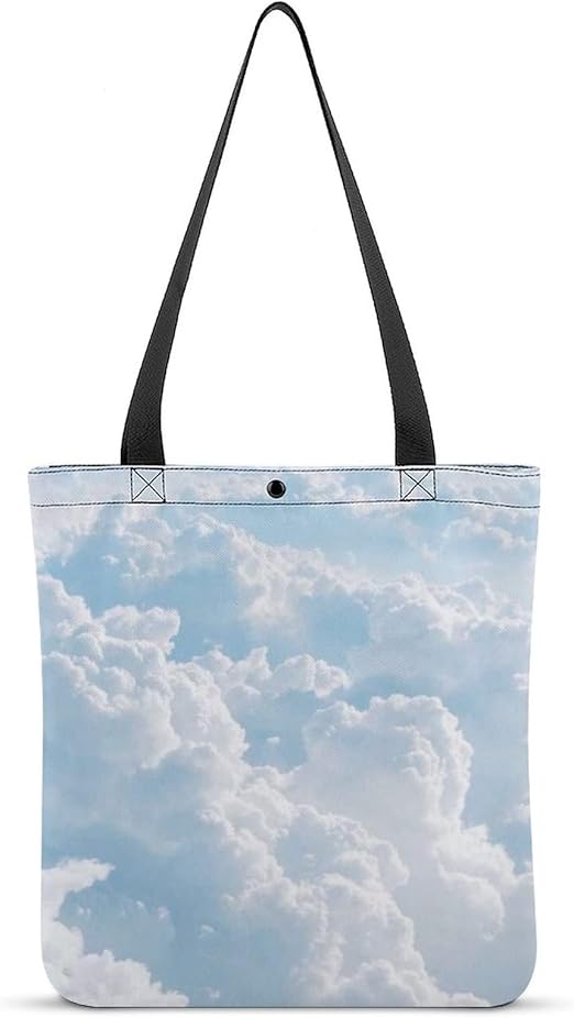 Amazon Co Jp 青空 白雲 光 夏 トートバッグ メンズ 大容量 人気 おしゃれ ショッピングバッグ エコバッグ シンプル ショルダーバッグ ななめがけ 肩掛け コンビニ ジッパー 軽量 買い物袋 男女兼用 通勤通学 ハンドバッグ Ins プレゼント 青空 白雲 光 夏 33 39cm