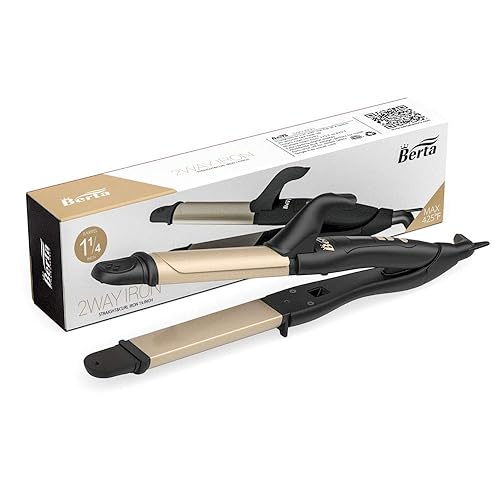 Miniatura 5 de Plancha de pelo 2 en 1 profesional y rizador de pelo 275 -425  turmalina plancha plana de cerámica para peinar el cabello de 1.25 pulgadas de uso