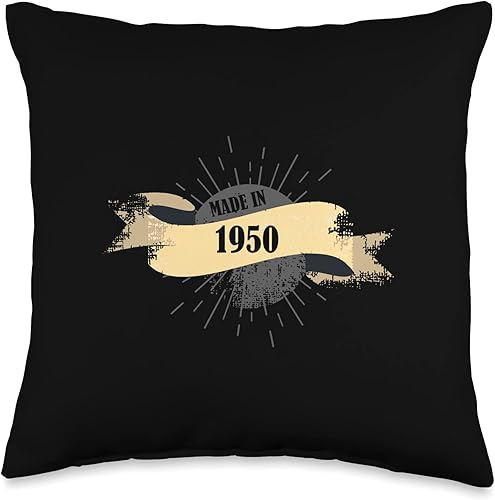 Made in 1950 Birthday Vintage Retro Throw Pillow