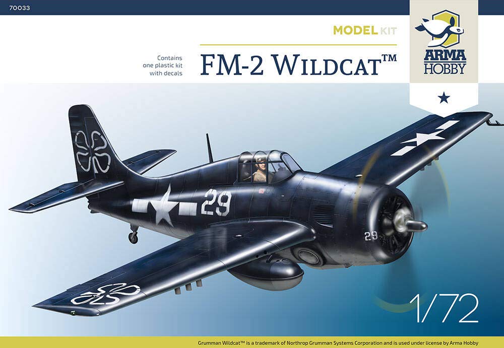 Arma Hobby 1/72 Scale FM-2 Wildcat Model Kit - Plastic Model Building Kit # 70033