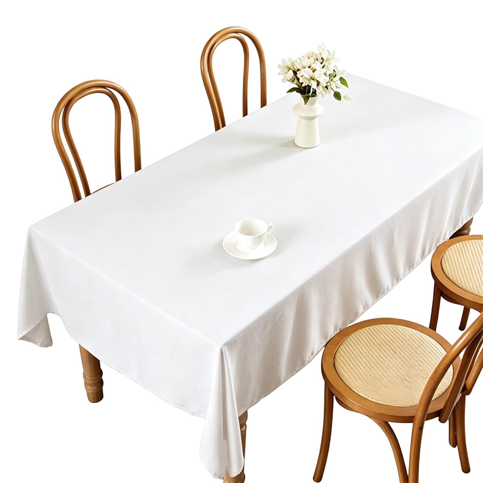 PANGBOER Tablecloth Heatproof for Family Gatherings Outdoor Event Simple Polyester Tablecloth