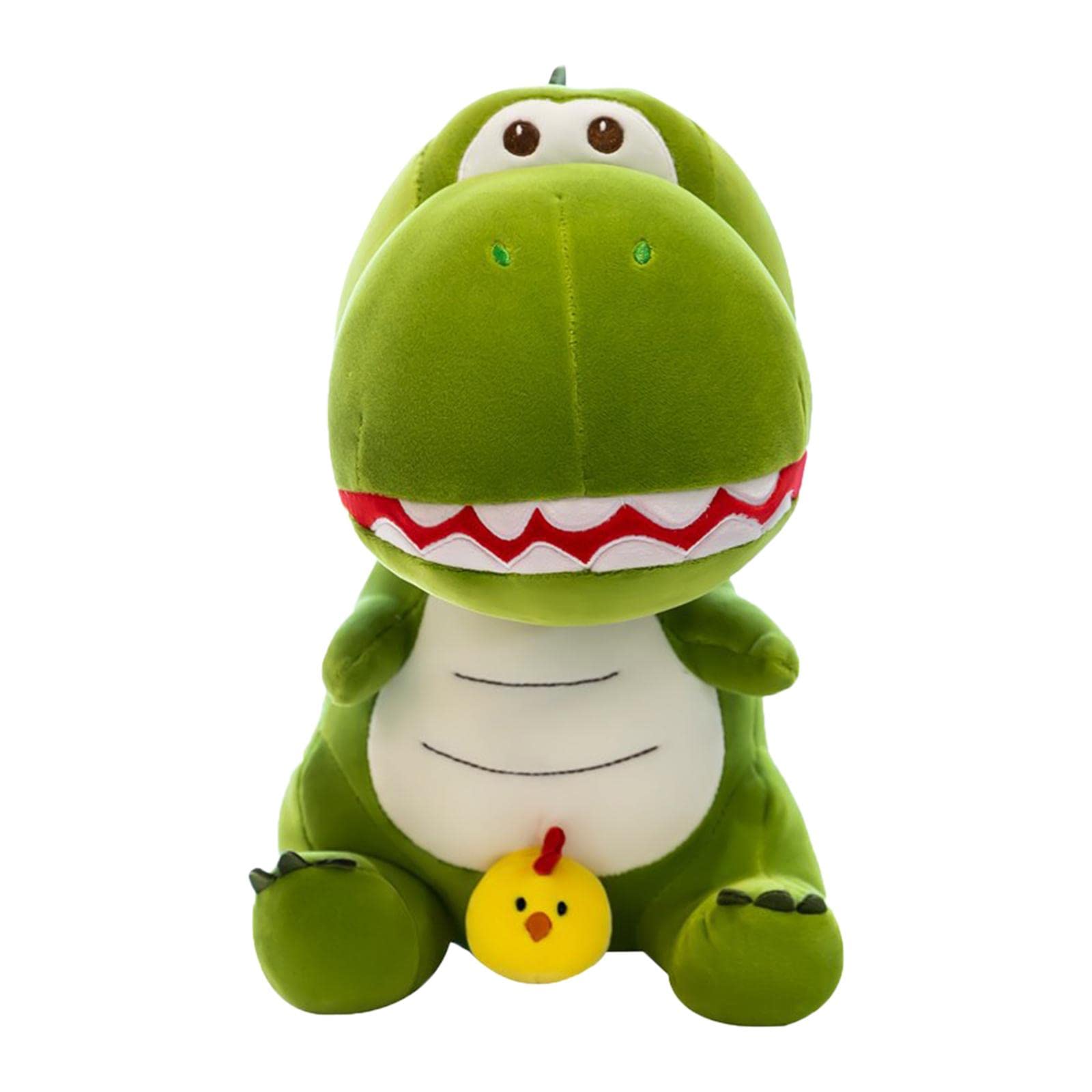 Qianly Peluche Dinosauro Giocattolo Imbottito Pupazzo Cuscino Morbido Regalo Decoro Adatto per Camera Letto Casa Soggiorno Bambini Auto, 45 cm