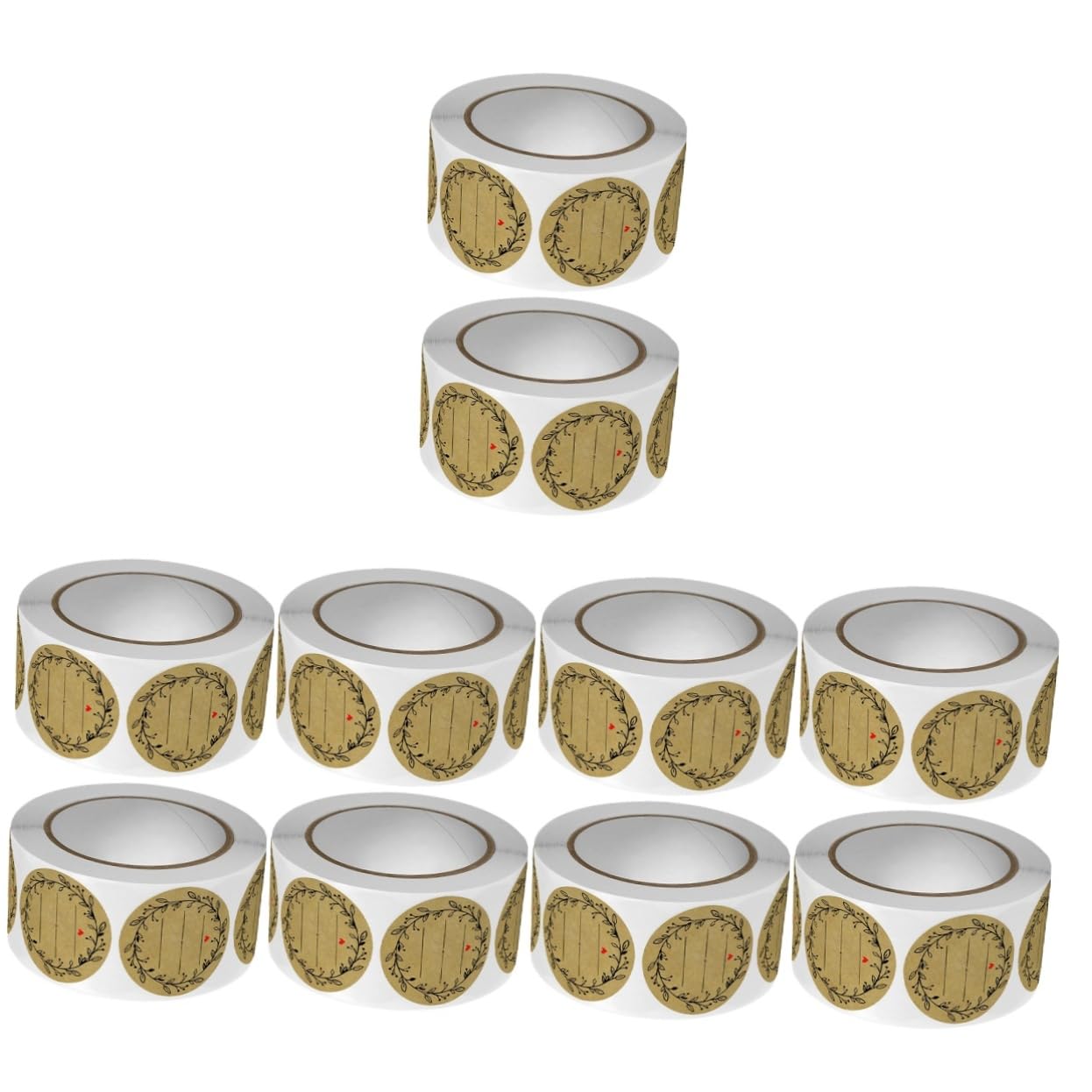 Lot De 5 Autocollants Amovibles Et Mignons Fournitures D'emballage Multi-usages Pour Colis Étiquettes Autocollantes En En Feuille D'or 2 Rouleaux X 5