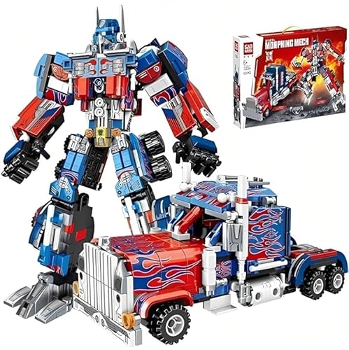 Galaxy Hi-Tech 2 in 1 Transforming Robot Architect Brick Toys 533+ Pieces Building Block - Super Hero Theme Blocks and Bricks - Robot, car Educational Engineering Construction Learning Toy for Kids