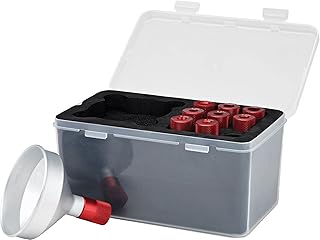 Hornady Premium Powder Funnel Kit, 586059 - The High Capacity, Anti-Static Aluminum Funnel to Avoid Messy Powder Spills - Includes 9 Caliber Specific Adapters and Form-Fitted Storage Case
